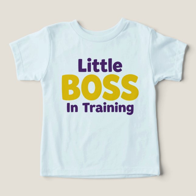 Rolig spädbasboss söt spädbarnssats t shirt (Design Framsida)
