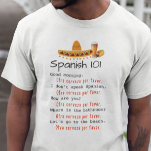 Rolig spansk 101 Språklektion Strandöl T Shirt