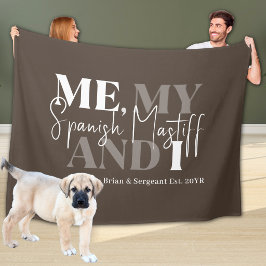 Rolig spansk mastiff pappa etablerade fet stil fleecefilt