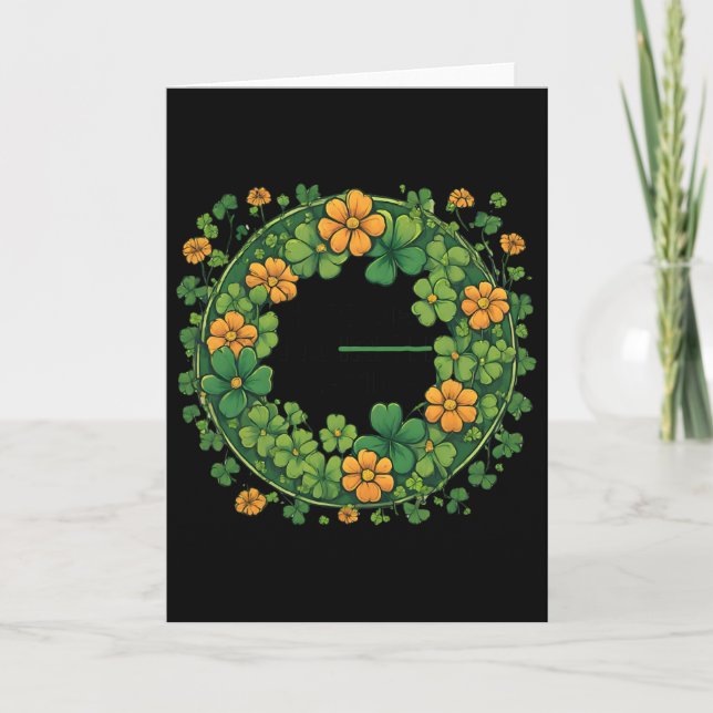 Rolig spansk St. Patricks Day Kyss mig jag är irlä Kort (Framsida)