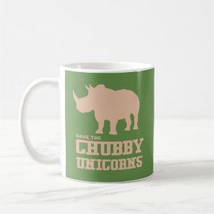 Rolig spara de knubbiga Unicornsnoshörningrosorna Kaffemugg