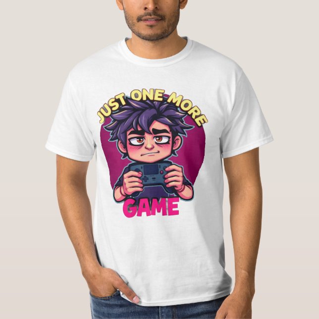 Rolig spelar-t-shirt Bara en spelare Gaming Humor T Shirt (Framsida)