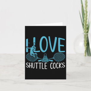 Rolig spelare älskar badminton skämt jag älskar Sh Kort