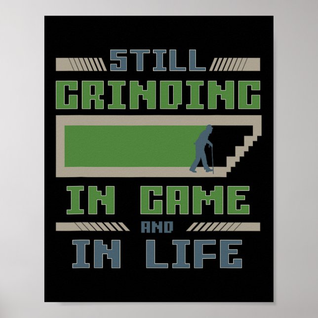 Rolig spelare för coola farföräldrar som spelar  poster (Framsidan)