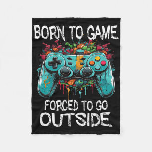 Rolig spelare gaming slogan pojkar barn tonåringar fleecefilt