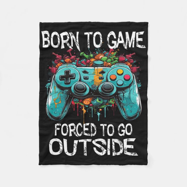 Rolig spelare gaming slogan pojkar barn tonåringar fleecefilt (Framsidan)