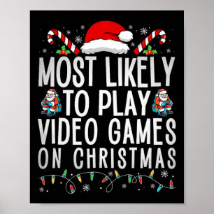 Rolig spelare som troligen spelar tv-spel på Chris Poster