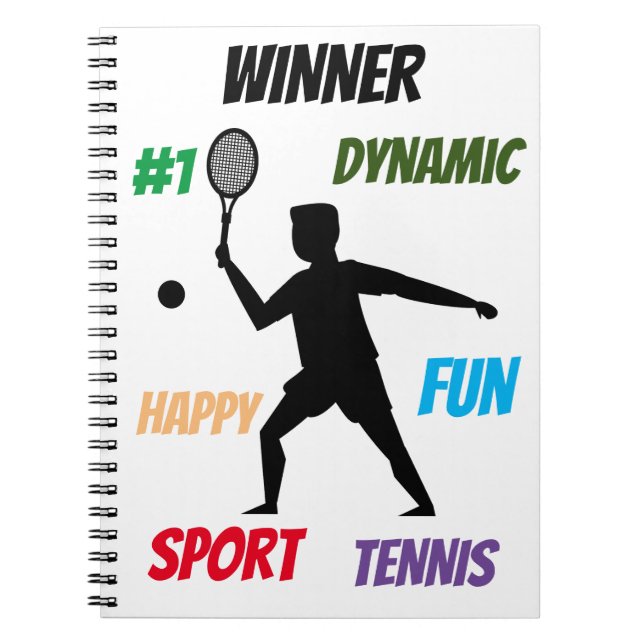 Rolig spelare tennis  anteckningsbok (Framsidan)