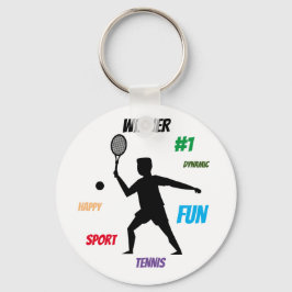 Rolig spelare tennis  nyckelring