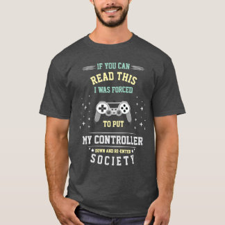 Rolig spelarestyrd nedshirt t shirt