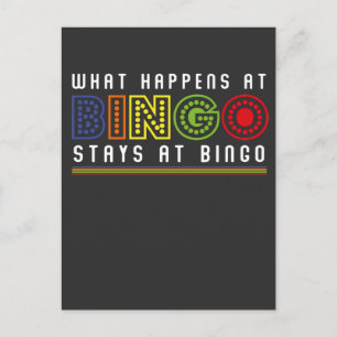 Rolig spelarhumor Bingo-spelare Vykort