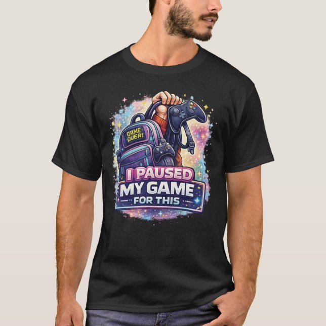 Rolig spelarskoldesign t shirt (Framsida)