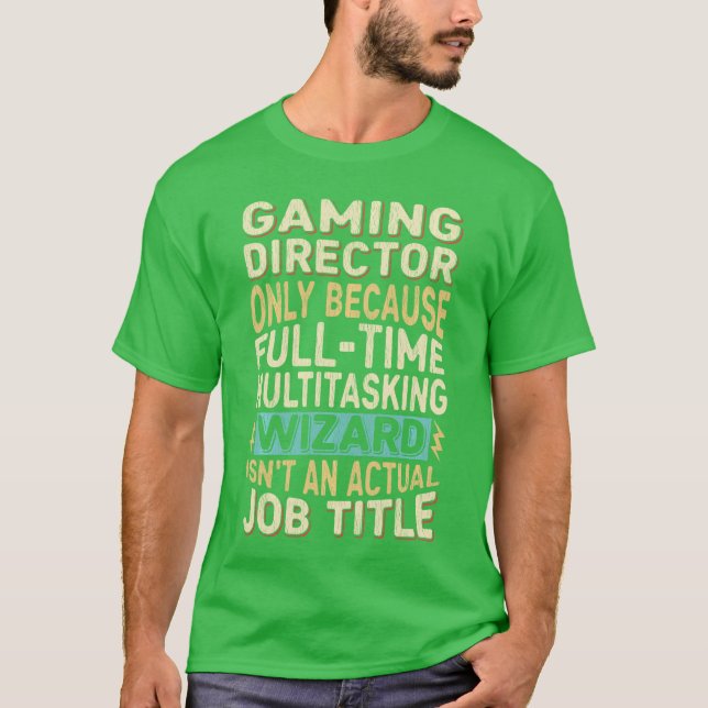 Rolig speldirektör Multitasking trollkarl Citat fr T Shirt (Framsida)