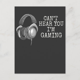 Rolig Spelhörlurar Kid Gamer Humor Vykort