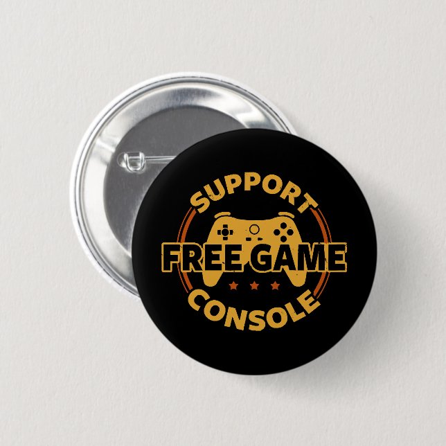 Rolig spelkonsollprotestspel knapp (Framsida & baksida)