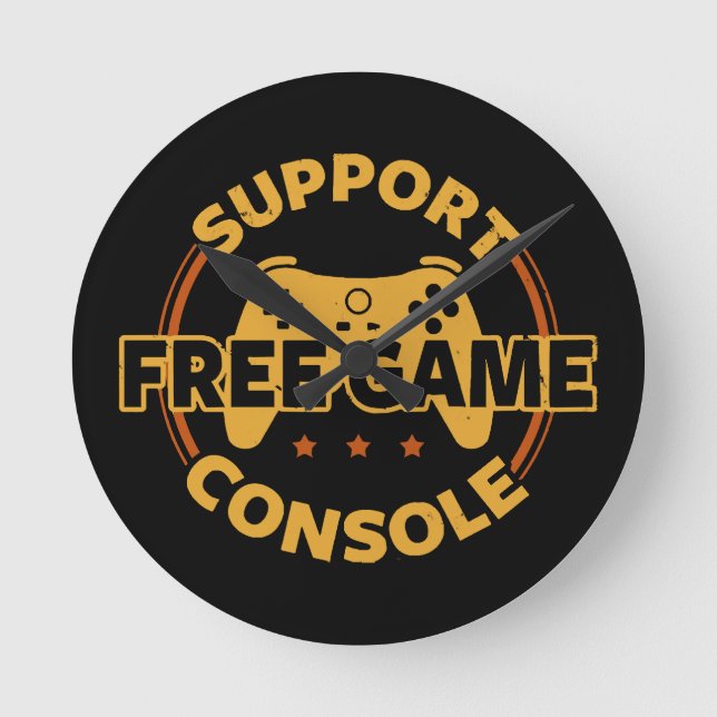 Rolig spelkonsollprotestspel rund klocka (Framsida)