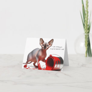 Rolig Sphynx Alla Hjärtans Dag-kort Kort