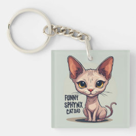 Rolig Sphynx Katt Pappa Tecknad Konst