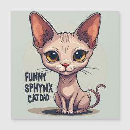 Rolig Sphynx Katt Pappa Tecknad Konst