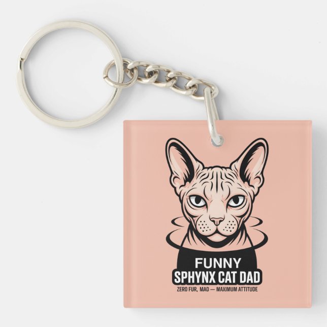 Rolig Sphynx Katt Pappa Vektor Konst (Framsidan)