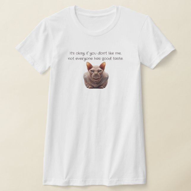 Rolig Sphynx Katt T Shirt (Laydown)