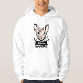 Rolig Sphynx Kattpappa Vektor Konst Hoodie