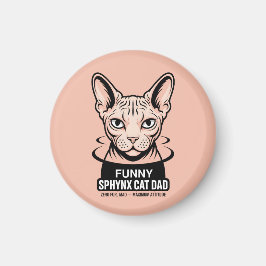 Rolig Sphynx Kattpappa Vektor Konst Magnet
