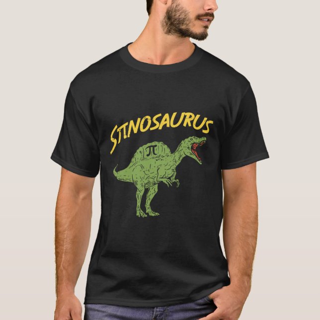 Rolig Spinosaurus Pi-dags T-shirt Matematik Dinosa (Framsida)