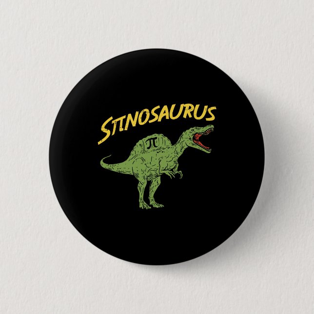 Rolig Spinosaurus Pi-dags T-shirt Math Dinosaur Pr Knapp (Framsida)