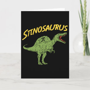 Rolig Spinosaurus Pi-dags T-shirt Math Dinosaur Pr Kort