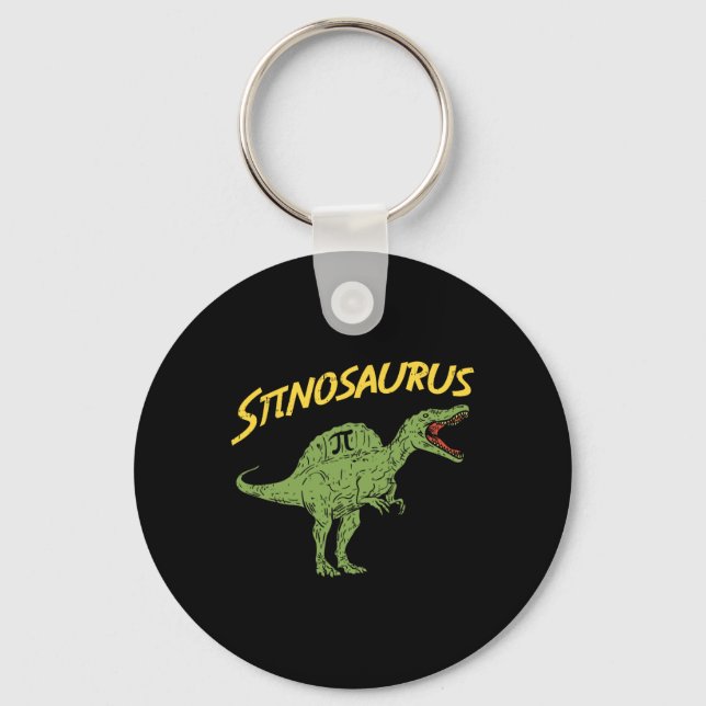 Rolig Spinosaurus Pi-dags T-shirt Math Dinosaur Pr Nyckelring (Framsida)