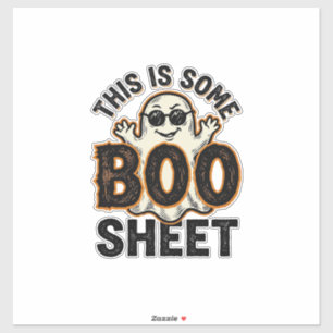Rolig Spök Boo Lakan Vintage Halloween Tröja Desi Klistermärken