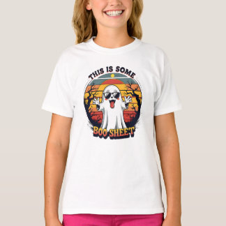 Rolig spök “Boo Sheet” Halloween T Shirt
