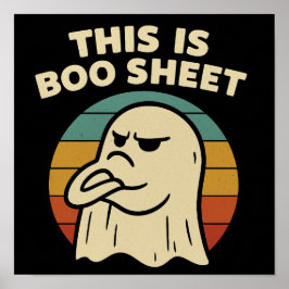Rolig Spök "Detta Är Boo-Blad" Retro Halloween Poster