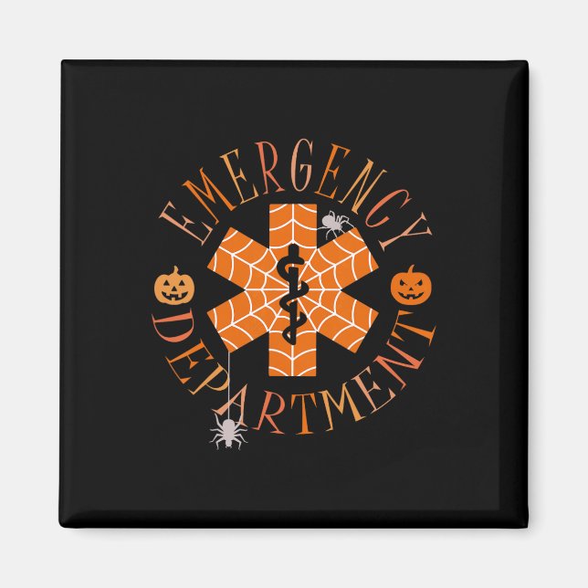 Rolig spök Halloween akutavdelning Er besättning Magnet (Framsidan)