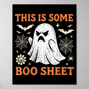 Rolig spök Halloween-kostym Boo-ark Skräck Poster