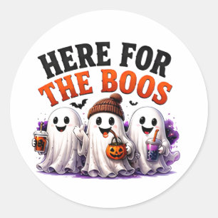🍻 Rolig spök Halloween skämtsamhet 👻 Runt Klistermärke