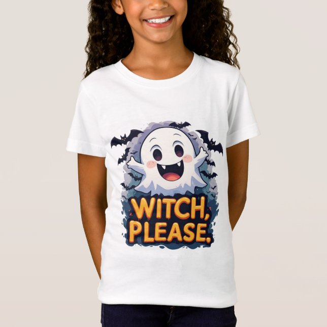 Rolig Spök- Och Fladdermus-Häxa Halloween 🎃 T Shirt (Framsida)