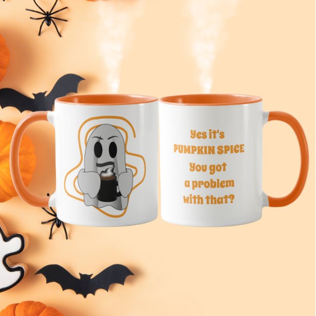 Rolig Spök Pumpa Kryddad Latte Mugg (Skapare uppladdad)