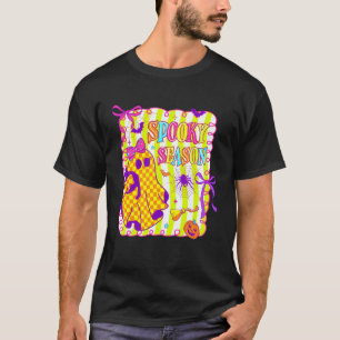 Rolig Spök Svart Katt Skräck Säsong Bus eller Godi T Shirt