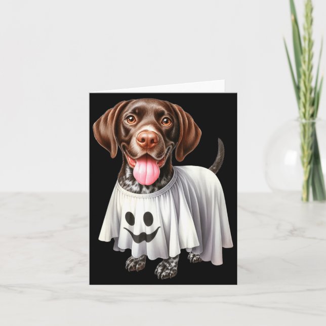 Rolig spök tysk korthårig pointer hundälskare kort (Framsida)