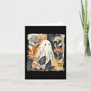 Rolig Spök Vildblomma Kuslig Säsong Glad Hallowe Kort