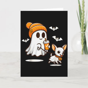 Rolig Spökande Chihuahua Hund Halloween Kvinnor Kort