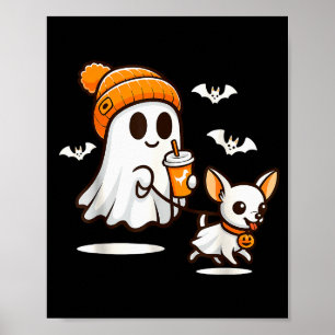 Rolig Spökande Chihuahua Hund Halloween Kvinnor Poster