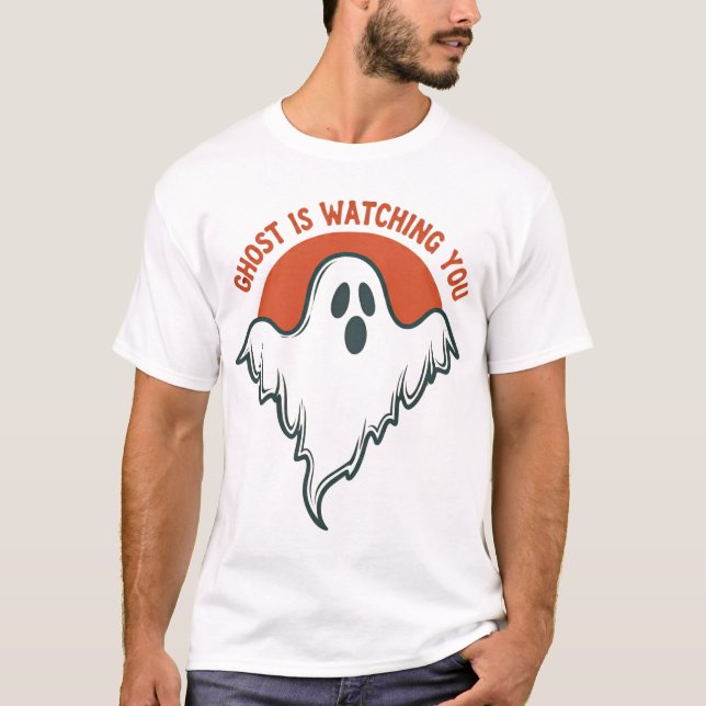 Rolig spökande Halloween kuslig T Shirt (Framsida)