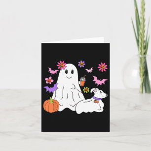 Rolig spökande hund kusligt spökkaffe Hallow Kort