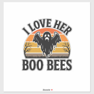 Rolig spökbi-pun-fynd Vintage Halloween T-shirt De Klistermärken