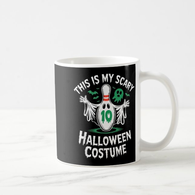 Rolig spökbowlingligalag Halloween-humor Te Kaffemugg (Höger)