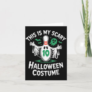 Rolig spökbowlingligalag Halloween-humor Te Kort
