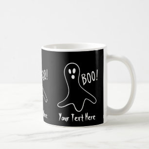 rolig spöke som ropar design för buhalloween kaffemugg